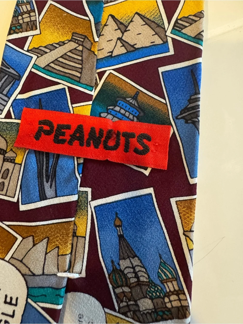 Vintage Novelty Necktie Lot of 5 Peanuts Christmas Golf Elephant Travel Ties